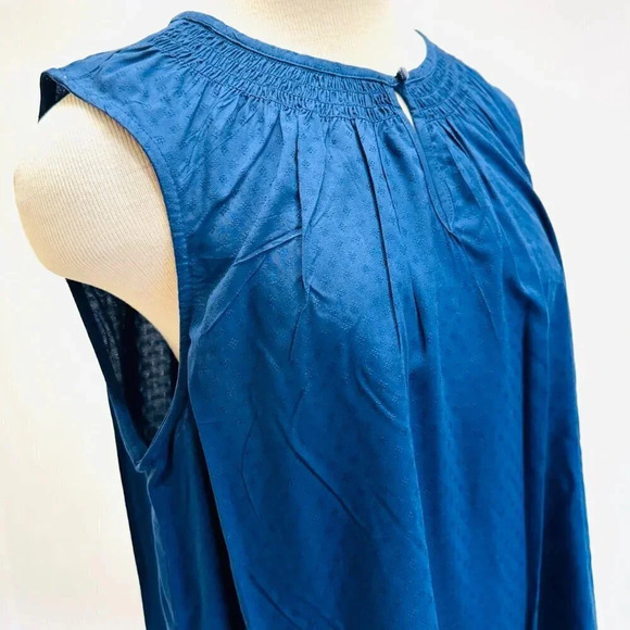 NWT CROFT&BARROW Women Sleeveless Pullover Keyhole Neckline Blue Shirt Size PXXL - Picture 3 of 13